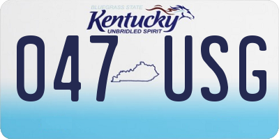 KY license plate 047USG