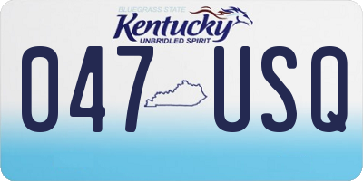 KY license plate 047USQ