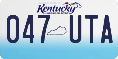 KY license plate 047UTA