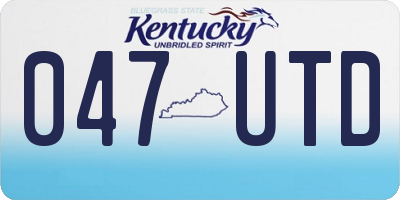 KY license plate 047UTD