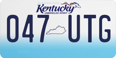 KY license plate 047UTG