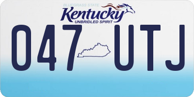 KY license plate 047UTJ