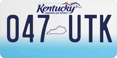 KY license plate 047UTK