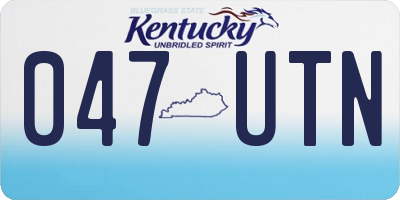 KY license plate 047UTN