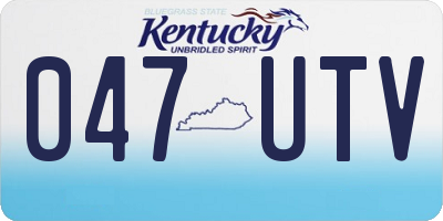 KY license plate 047UTV