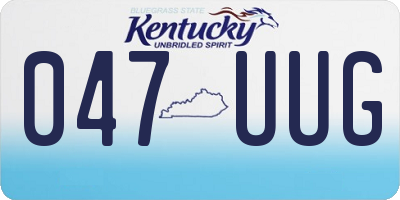 KY license plate 047UUG