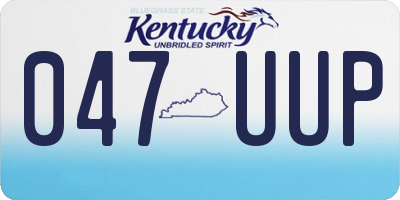 KY license plate 047UUP