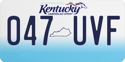 KY license plate 047UVF