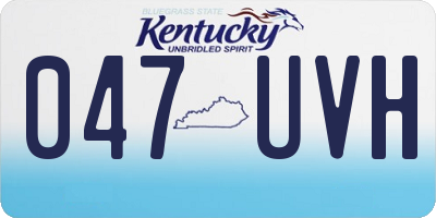 KY license plate 047UVH