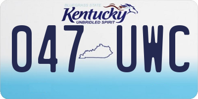 KY license plate 047UWC