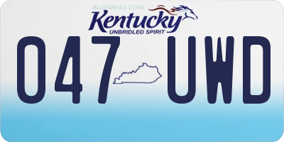 KY license plate 047UWD