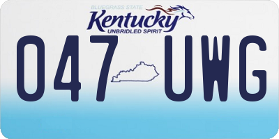 KY license plate 047UWG