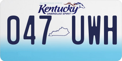 KY license plate 047UWH