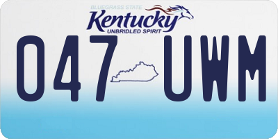 KY license plate 047UWM