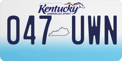 KY license plate 047UWN
