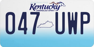 KY license plate 047UWP