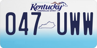 KY license plate 047UWW