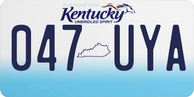 KY license plate 047UYA