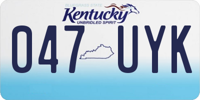 KY license plate 047UYK