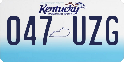 KY license plate 047UZG
