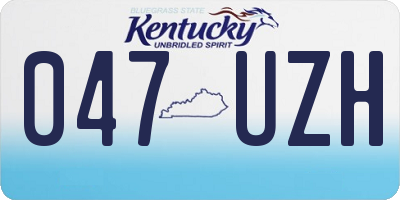 KY license plate 047UZH