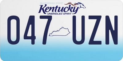 KY license plate 047UZN