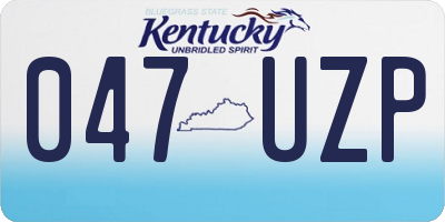 KY license plate 047UZP