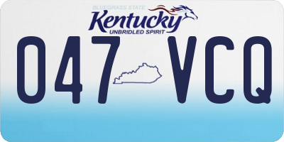 KY license plate 047VCQ