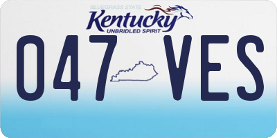 KY license plate 047VES