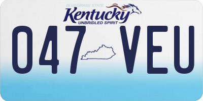 KY license plate 047VEU