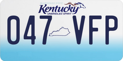 KY license plate 047VFP