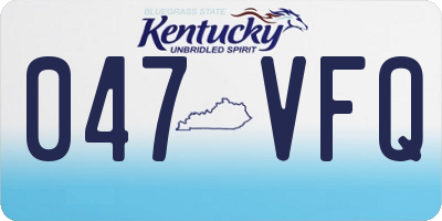 KY license plate 047VFQ