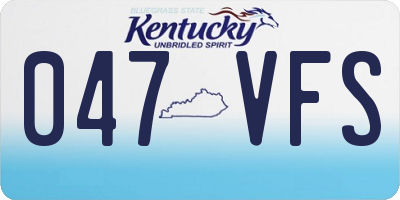 KY license plate 047VFS