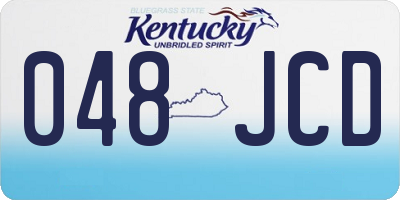 KY license plate 048JCD