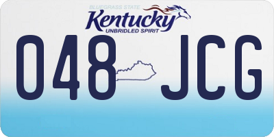 KY license plate 048JCG