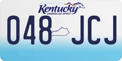 KY license plate 048JCJ