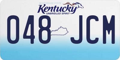 KY license plate 048JCM