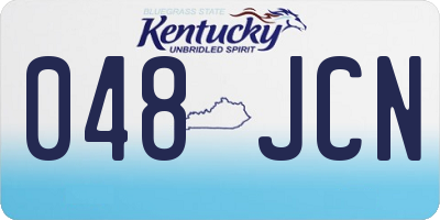 KY license plate 048JCN