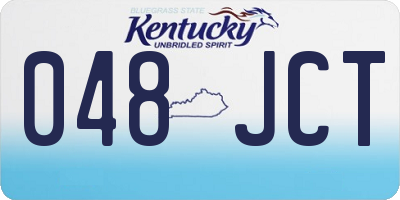 KY license plate 048JCT