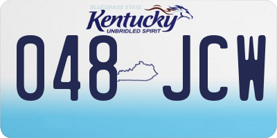KY license plate 048JCW