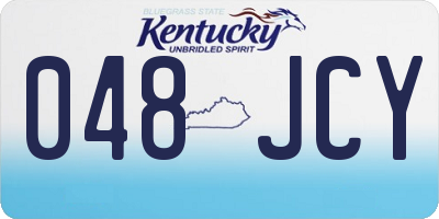 KY license plate 048JCY