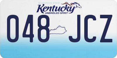 KY license plate 048JCZ