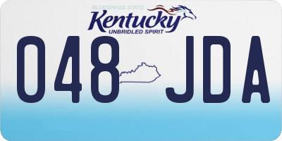 KY license plate 048JDA