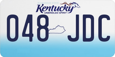 KY license plate 048JDC