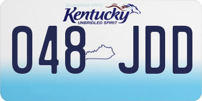 KY license plate 048JDD