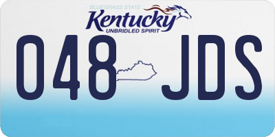 KY license plate 048JDS