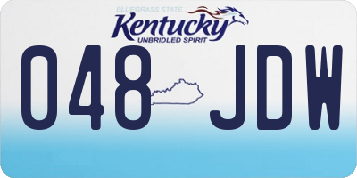 KY license plate 048JDW