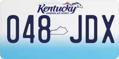 KY license plate 048JDX