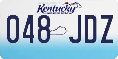 KY license plate 048JDZ