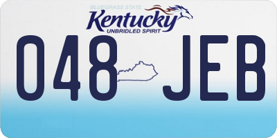 KY license plate 048JEB